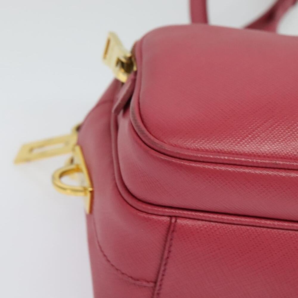 Prada Leather Shoulder Bag Saffiano Pink - Picture 5 of 15